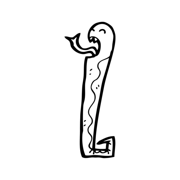 立っているヘビ漫画 — ストックベクタ