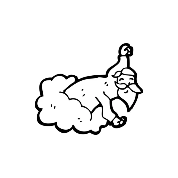 Dieu de la bande dessinée sur nuage — Image vectorielle