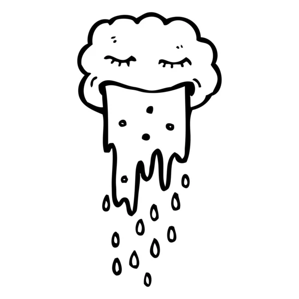 Gross raincloud cartoon — Stock Vector