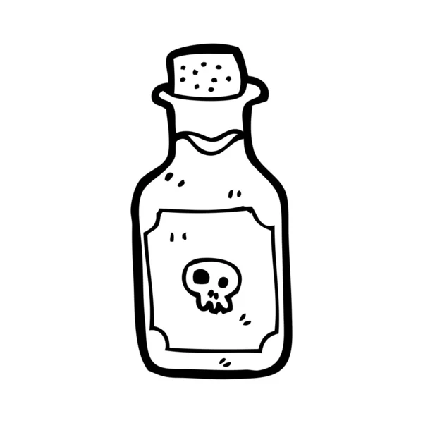 Cartoon poison bottle — Stock Vector