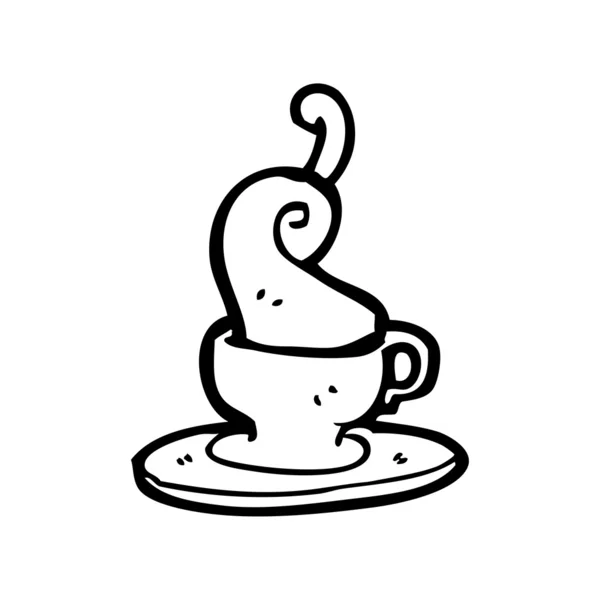 Vapeur tasse de café dessin animé — Image vectorielle