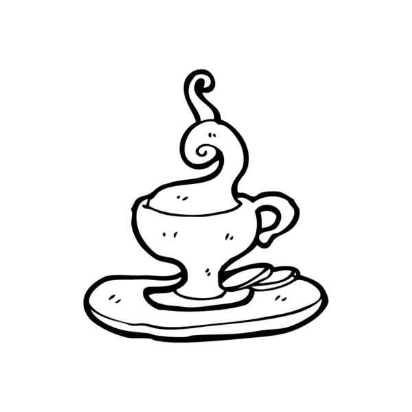 熱い一杯の紅茶の漫画 — ストックベクタ