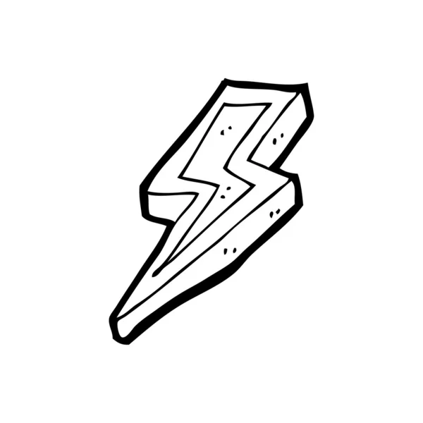 Lightning bolt sign cartoon — Stock Vector