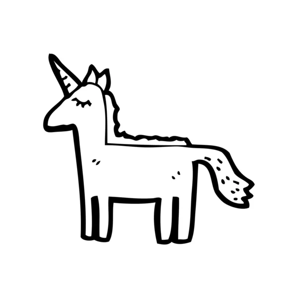 Dessin animé licorne — Image vectorielle