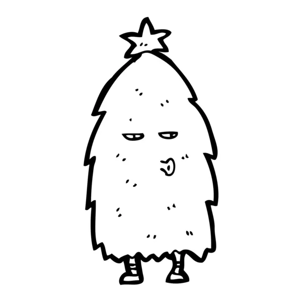 Christmas tree cartoon — Stock Vector