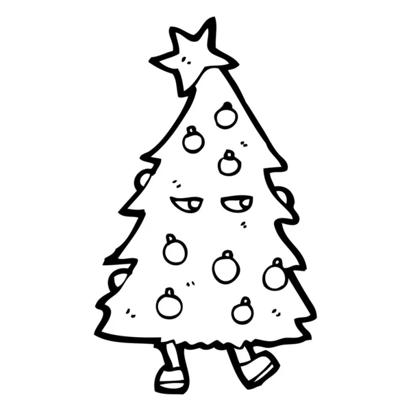 Noel ağacı karikatür — Stok Vektör