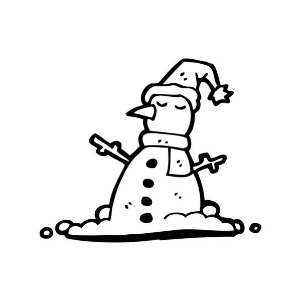 Мультфильм Снеговик — стоковый вектор