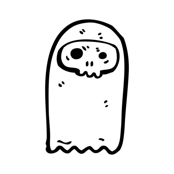 Fantasma aterrador de dibujos animados — Vector de stock