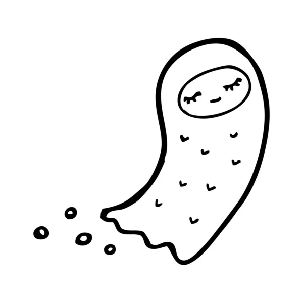 Friendly floating ghost — Stock Vector