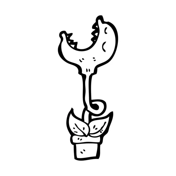 Vénus piège à mouches dessin animé — Image vectorielle