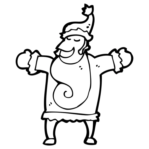 Père dessin animé de Noël — Image vectorielle
