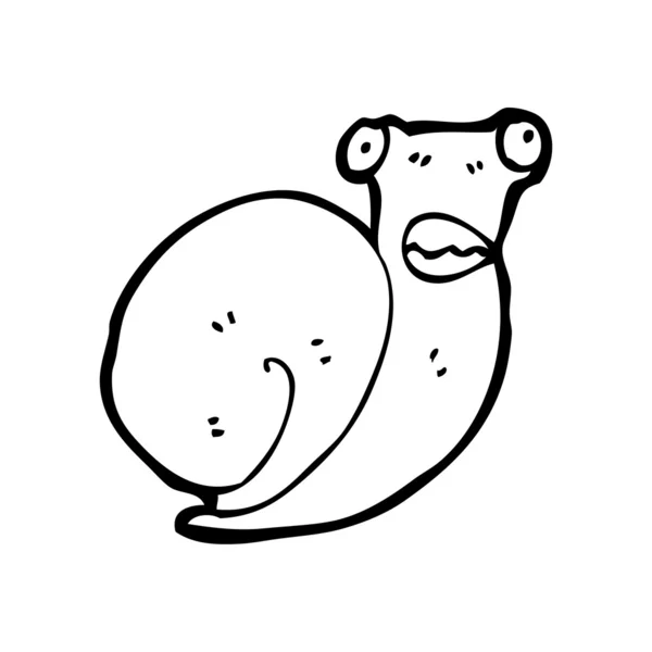 Caracol loco de dibujos animados — Vector de stock