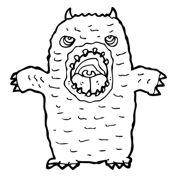 Rytande monster cartoon — Stock vektor