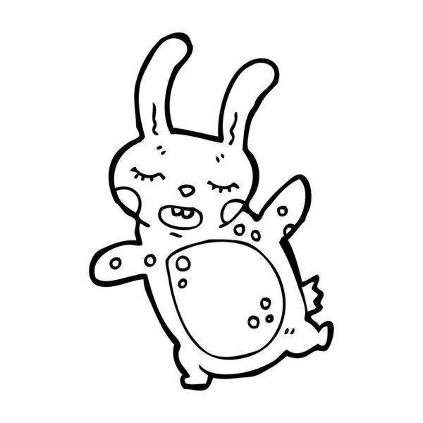 Joyeux lapin dessin animé de lapin — Image vectorielle