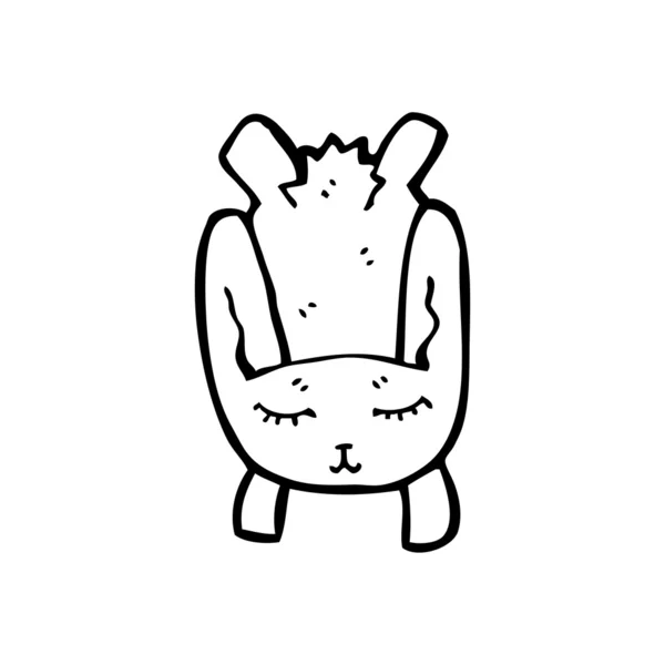 Zadowolony królik królik kreskówka skoki — Wektor stockowy