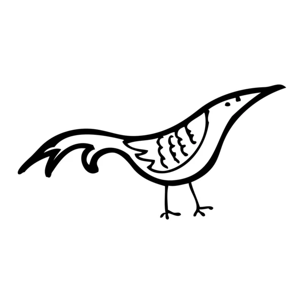 疲れている鳥漫画 — ストックベクタ