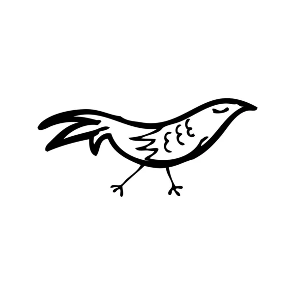 Stanco uccello cartone animato — Vettoriale Stock