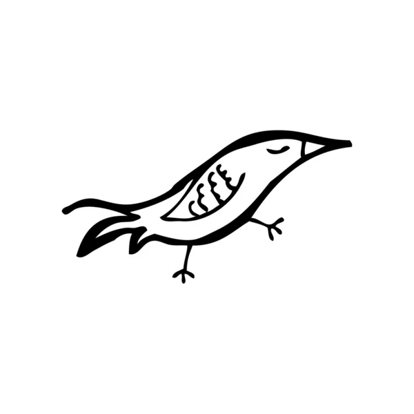 Stanco uccello cartone animato — Vettoriale Stock