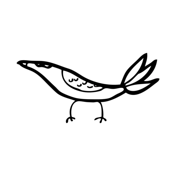 Oiseau fatigué dessin animé — Image vectorielle