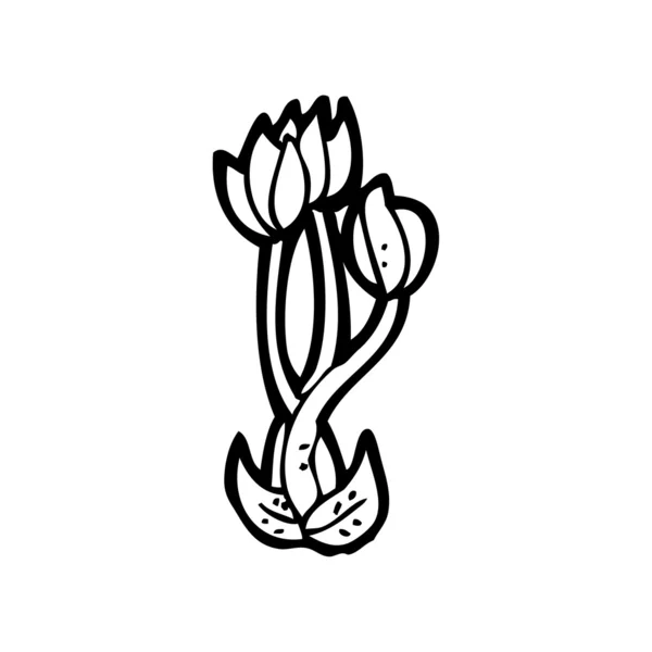 Dessin animé tulipes — Image vectorielle