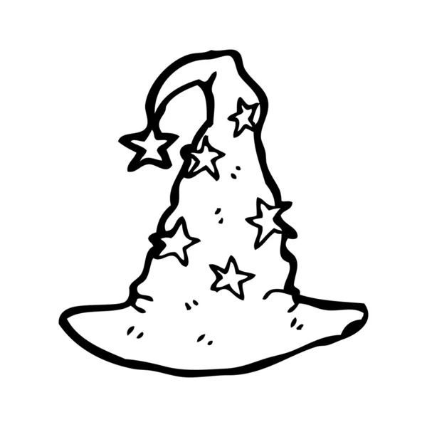 ウィザードの帽子の漫画 — ストックベクタ