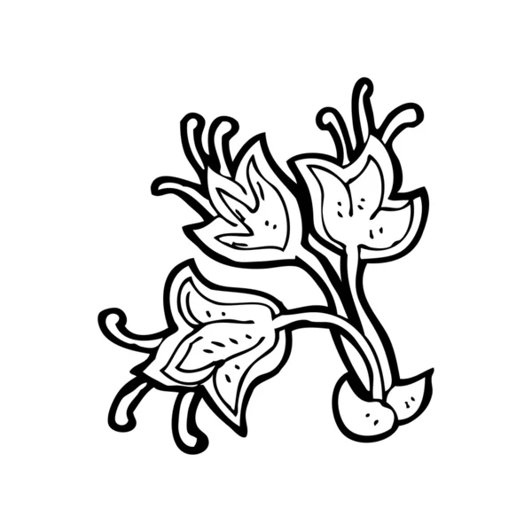 花のパターンの描画 — ストックベクタ
