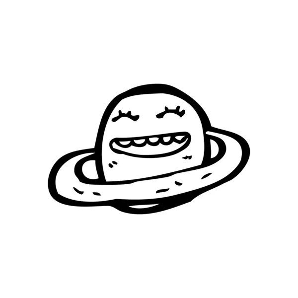 幸せな惑星の漫画 — ストックベクタ