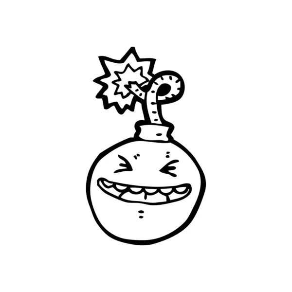 Desenhos animados bomba feliz — Vetor de Stock