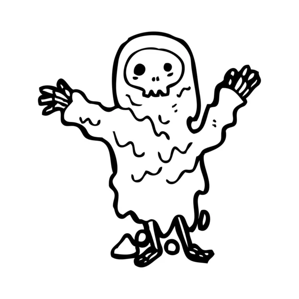 Cartoon de ghoul Halloween — Vetor de Stock