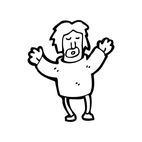 Man raising hands cartoon — Stock Vector