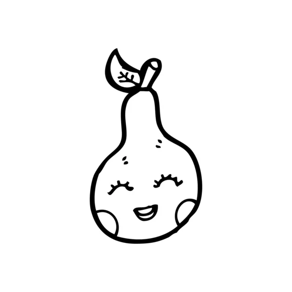 Desenhos animados de pera feliz — Vetor de Stock