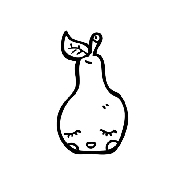 Cute pear cartoon — Stock Vector
