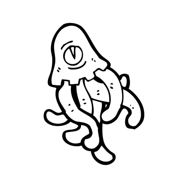 Cartoon squid monster — Stockvector