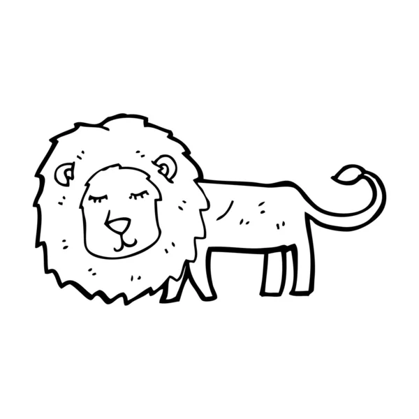 Skinny lion cartoon — Stock Vector