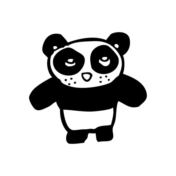 Happy panda dessin animé — Image vectorielle