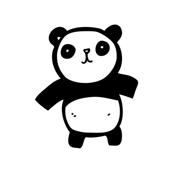 Happy panda tecknad — Stock vektor