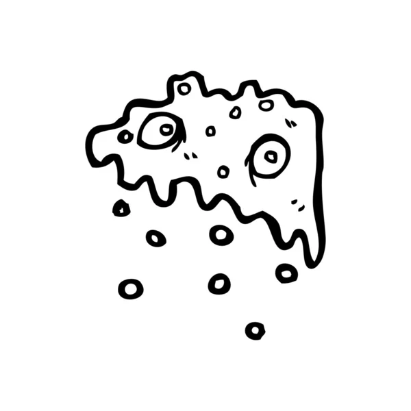 Slime monstro desenhos animados — Vetor de Stock