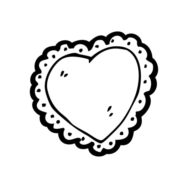Cartone animato cuore decorativo — Vettoriale Stock