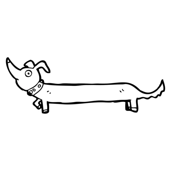 Perro salchicha de dibujos animados — Archivo Imágenes Vectoriales