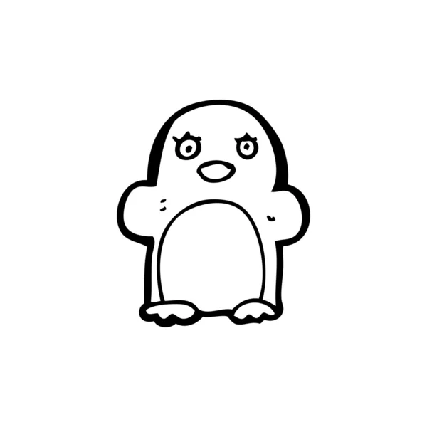 Mignon pingouin dessin animé — Image vectorielle