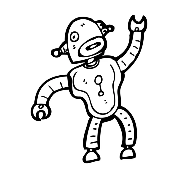 Retro-Roboter-Cartoon — Stockvektor