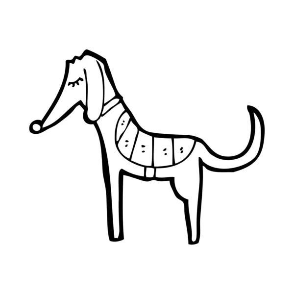 Greyhound kreslený — Stockový vektor