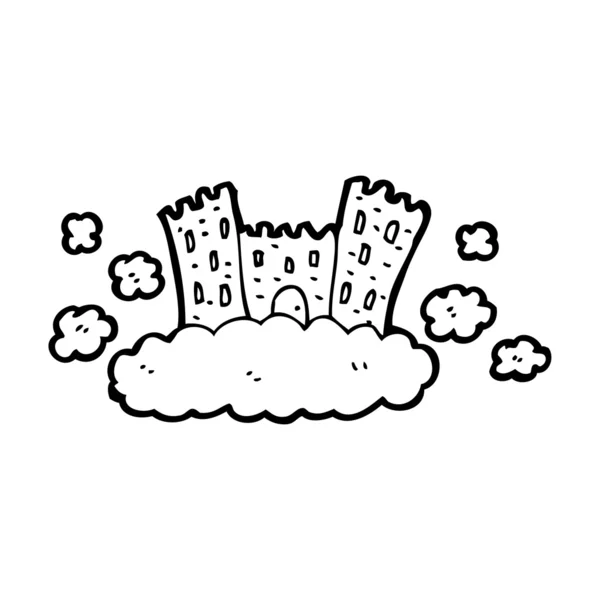 Fiaba castello cartone animato — Vettoriale Stock