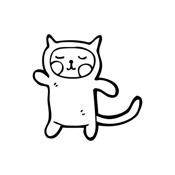 Schattig kat cartoon — Stockvector