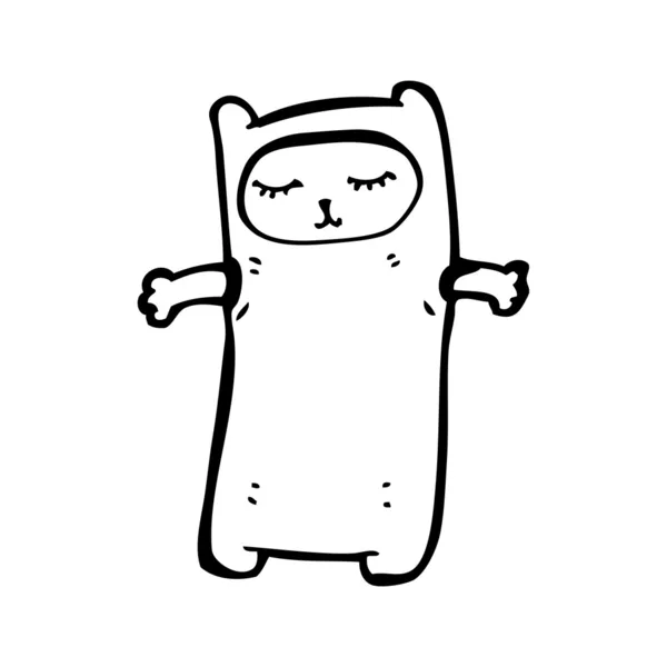 Lindo gato dibujos animados — Vector de stock