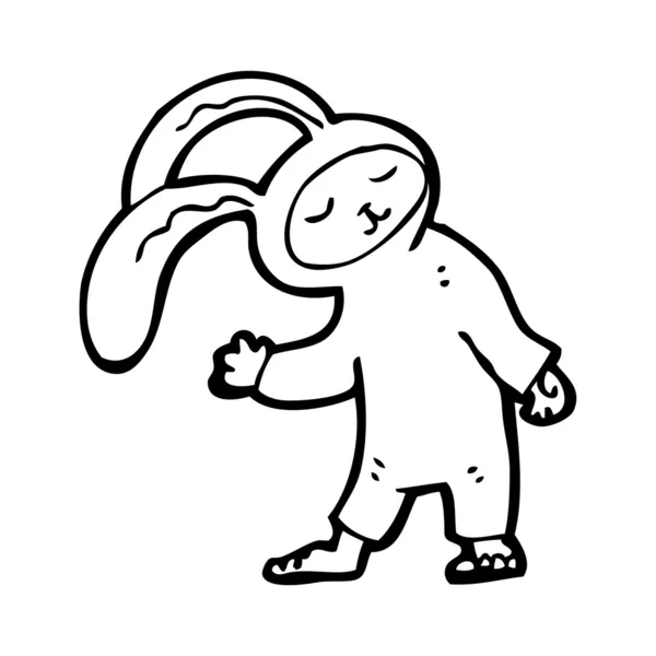 Costume da coniglio cartone animato — Vettoriale Stock