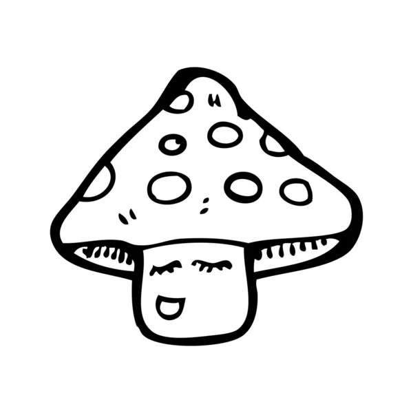 Feliz desenho animado toadstool — Vetor de Stock