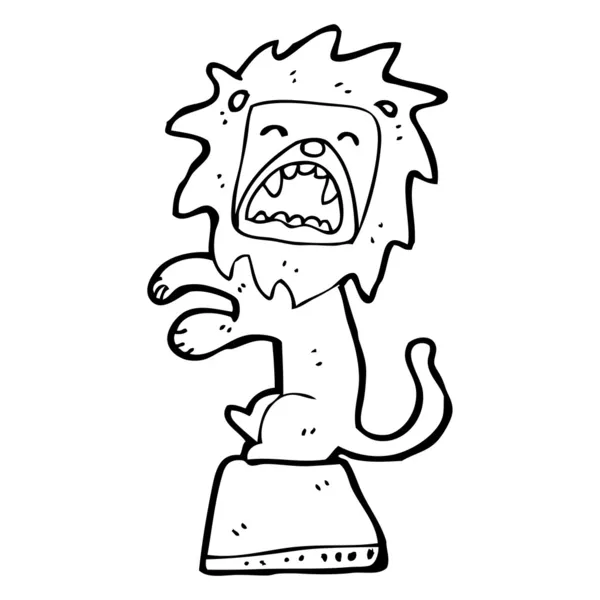 Řvoucí lev kreslený — Stockový vektor