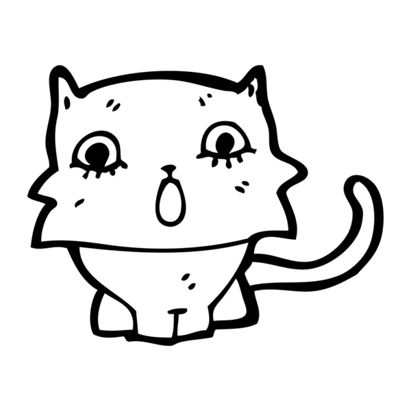 Desenhos animados de gato chocado —  Vetores de Stock