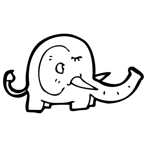 Drôle de dessin animé éléphant — Image vectorielle